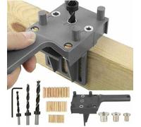 41 PCS Gabarits de Perçage Cheville Gabarit de Percage Tourillon Kit Gabarait de Goujon Menuiserie à Trou Droit avec Centreur Touril