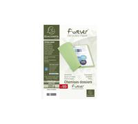 Exacompta – Chemises rigides Forever 220 g/m² – 100% recyclé – Paquet 100 – 24 x 32 cm Rouge