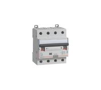 Legrand Disjoncteur différentiel tétrapolaire DX³ 6000 411189 32A 30mA Type AC 10kA 4P Courbe C