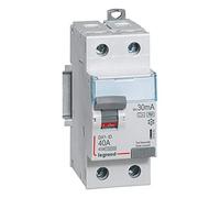 Legrand Interrupteur différentiel 411591 2P 40A Type F 30 mA - 2 modules - bornes alignées