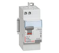 Legrand Interrupteur différentiel DX³‑ID haut vis/haut auto 2P 230V~ 63A AC 30mA 2 modules