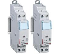 412503 Legrand - Contacteur de puissance CX³ bobine 24V~ - 2P 16A - contact 1NO+1NF - 1 module (Lot de 2)