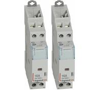 412521 Legrand - Contacteur de puissance CX³ bobine 230V~ - 2P - 16A - contact 1NO+1NF - 1 module (Lot de 2)