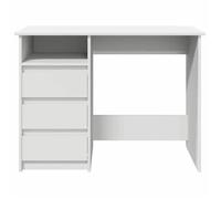 (41709)Moderne Bureau intemporel - VIDAXL - bois d'ingénierie - blanc - 102x50x75 cm 404fzh13m9768
