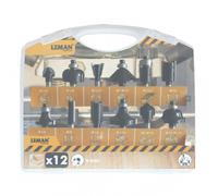 Leman Machine - Coffret 418.700.12 de 12 fraises profils Ø 8 mm (queue cylindrique)