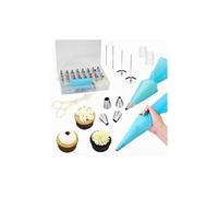 41pcs douille poche à douille pâtisserie kit décoration de gâteaux crème diy réutilisable(32 douilles inox/2 poches àdouille silicon
