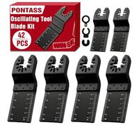 42 Pcs Lame Scie Oscillante pour Fein Multimaster, Ryobi, Bosch, Dewalt