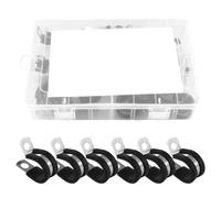 42 Pièces Collier de Serrage A2932, en Acier Inoxydable 304 | Cinq Tailles Assorties, Coussinet en Caoutchouc, Maintien Sûr, Usage Câblage et Marine