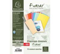 Rainex Chemise dossier Standard 180 g/m² – Couleur assortie – Paquet de 100