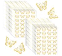 420pcs Autocollants Papillon Dorés, Autocollants d'Enveloppe Papillon Autocollants Papillon Aluminium Sceller l'Enveloppe Fournitures d'Emballage pour Invitations Cartes Voux d'Anniversaire
