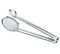 428444 pince pour fritures, acier inoxydable, gris