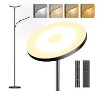 42W LED Lampadaire Dimmable, 4000LM Super Lumineux Lampadaire sur Pied Salon avec Liseuse Lampe