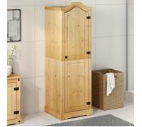 [43841]Garde-robe,Meuble de chambre - MEUBLECHIC - Placard de rangement - Corona 55x52x170 cm bois de pin massif,Poids:31.3 Kg
