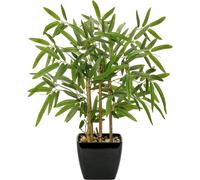 43CM Plante artificielle Bambou Plante artificielle Bonsaï Plante d'intérieur Noir Pot céramique