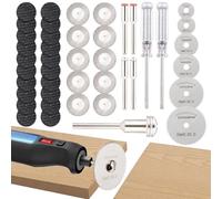 44 pièces Lames de Coupe, Jeu de Lames de Scie Circulaire, Jeu de Lames de Coupe D'accessoires Pour le Bois, le Verre, le Plastique, L'aluminium et La tôle, Kit D'outils de Réparation Multi-outils