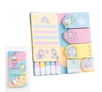 440 cute note set, bande dessinée animal Creative Portfolio note Book, autocollant note, étiquette d'index, multifonction note Set-pour le Bureau, l'école, l'utilisation à la maison. (La Licorne)