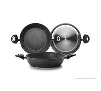 Ibili Natura 440832 Poêle à frire, diamètre max. 32 cm, aluminium, compatible avec les cuisinières à induction, revêtement antiadhésif