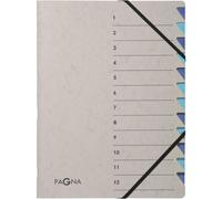 [44312-02] PAGNA Trieur "Easy Grey", A4, 12 compartiments, bleu