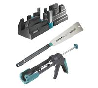 444129 wolfcraft Jeu d'outils essentiels pour la fixation des plinthes