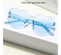 45/20/10 pièces Ensemble de lunettes sans monture, comprend 5 pièces de lunettes à lentilles en forme de cœur de couleur bonbon aléatoire, lunettes accessoires de jeu photo unisexes, convient pour la