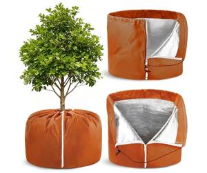 45×50CM Protection Pot De Fleur Hiver, Protege Pot Exterieur Sac Antigel | 2PCS Housse Hivernage Plante En Pot Réutilisable, Protection Hivernale Avec Fermeture Éclair Et Cordon De Serrage