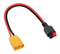 45 A vers adaptateur, connecteur solaire 12 AWG, câble adaptateur 12 AWG 45 A, connecteur solaire en cuivre pur pour centrales électriques portables, camping-car, cordon d'extension court de 30 cm