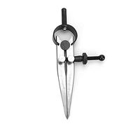45# Acier Cuir Craft Compas Diviseur d'aile Réglable Compas à ressort Séparateur de boussole à ressort Cuir Line Marking Tools (75 mm)
