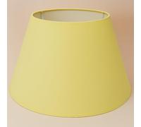45 Cône cm Abat-jour, Tissu en Coton avec dos en PVC blanc, Produit fait main, pour Lampe de table, Lampadaire (Jaune)