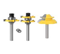 45 Degrés Verrouiller Mitre Routeur Bit + Mèche de Langue + Fraise à Rainurer [ 8mm ], Fraise à Bois pour Outils de Menuiserie