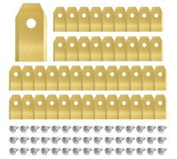 45 lames de rechange en titane, lames de tondeuse à gazon pour tondeuses robotiques robustes (3 g/0,75 mm) avec vis