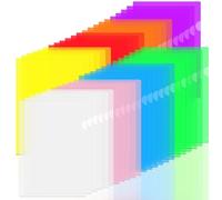 45 PCS Pochette Plastique A4,Dossiers en plastique transparent A4,Pochette Document 8 Couleurs Vives Transparent Plastique Sous Chemises pour Ranger et Classer Papiers, Documents.