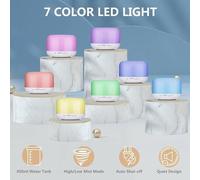 450 ml, humidificateur avec minuterie, aromathérapie par ultrasons, LED à 7 couleurs, blanc