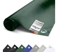 (450g/m²) Bâche de camion/PVC avec œillets, bâche en tissu de couverture (vert RAL6005, 3m x 12m)