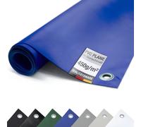 (450g/m²) Bâche pour camion/PVC avec œillets, bâche en tissu de couverture (bleu RAL5002, 3m x 8m)