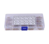 450pcs Kit Condensateur en Céramique 50V 10pF-100nF 15 Valeur Condensateur Monolithique Multicouche avec Boîte de Rangement