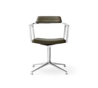 452 Chaise Pivotante avec Patins Aluminium/Bosco Vert