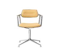 453 Mesura Edition Swivel Chaise Avec Patins Poli/Jaune