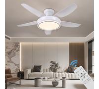 4540-1 blanc éclairage LED avec télécommande couleur/luminosité réglable 6 vitesses, minuterie 2 heures mode été, et hiver