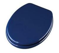 4638120 Schläfer | Couvercle de toilette universel pour salle de bain, siège de toilette en bois bleu, charnières réglables en laiton chromé, couvercle de cuvette de toilette de forme ovale