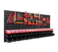 48 bacs gerbables étagère murale plastique couvercle 172 x 78 cm porte-outils atelier garage système de stockage bacs à bec verseur