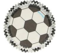 48 caissettes à cupcakes football - cakesupplies f84200 Noir G