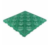 48 Dalles Anti-Humidité Verte ≈4,3m² Piscines, Terrasses, Camping, Bains | Sol drainant hygiénique pour douches, patios, jardins et caravanes. Pose DIY sans outils. Fabriqué en Espagne.