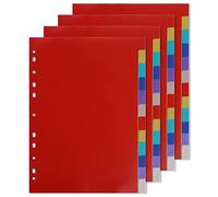 48 Intercalaires Alphabétiques A4 Multicolores, 11 Trous | Plastique Durable, Avec Couverture, Pour Classeurs 2/3/4/11 Trous, École Bureau Maison