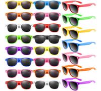 48 lunettes de soleil néon, 12 couleurs,en gros pour événements