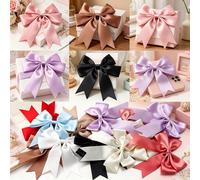48 pièces/24 pièces/8 pièces Grands nœuds en ruban, nœuds pour cheveux pour femmes, nœuds décoratifs polyvalents pour cheveux, cadeaux, mariages, rideaux, décoration de la maison, décorations de lettr
