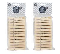 48 Pinces à linge en bois