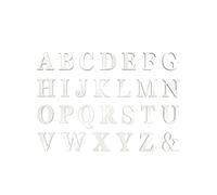 48 Stickers lettres adhésives blanches 13,5 cm - Blanc