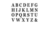 48 Stickers lettres adhésives noires 13,5 cm - Noir