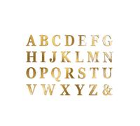 48 Stickers lettres adhésives or 13,5 cm - Or