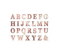 48 Stickers lettres adhésives rose gold 13,5 cm - Rose gold
